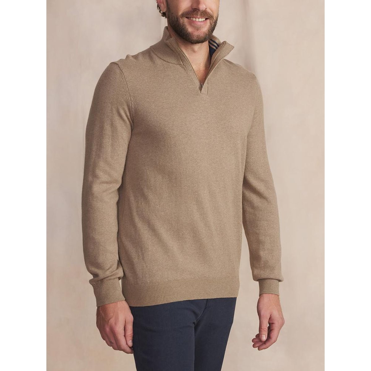 Pull col camionneur MALIKCAM beige, TBS