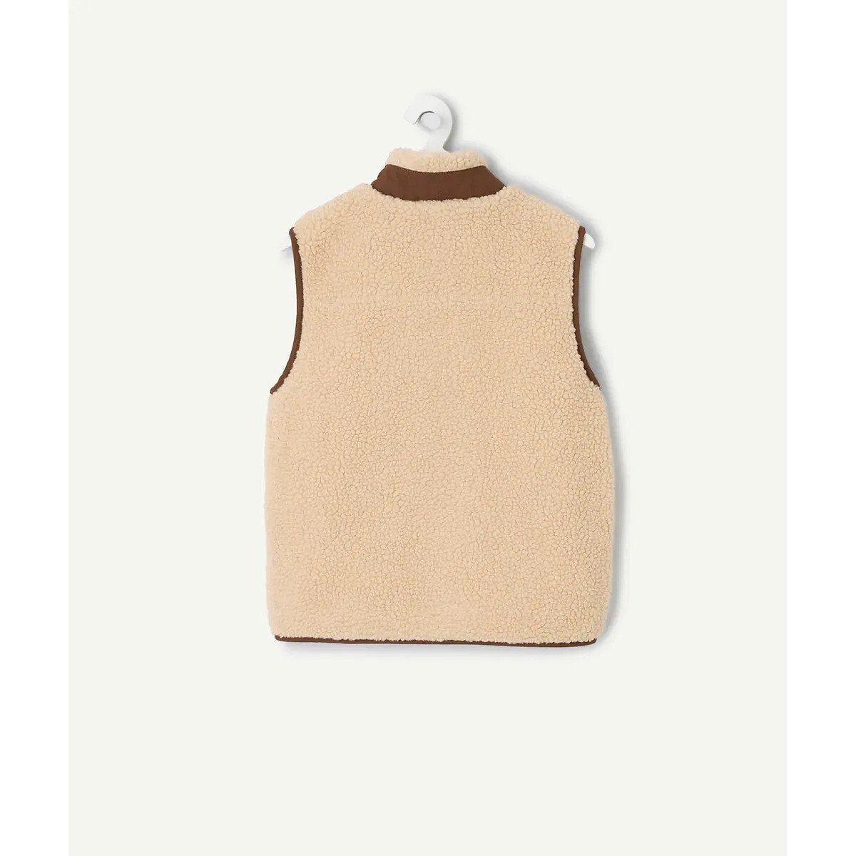 Giacca senza maniche in sherpa beige, TAPE A L'OEIL