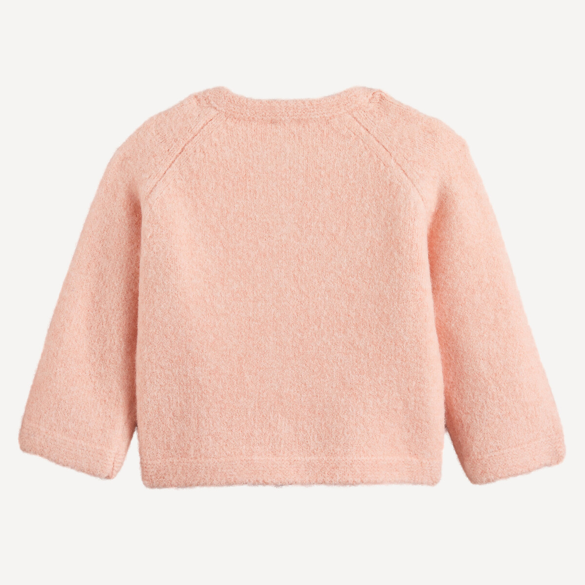 Gilet col rond en grosse maille rose, LA REDOUTE COLLECTIONS