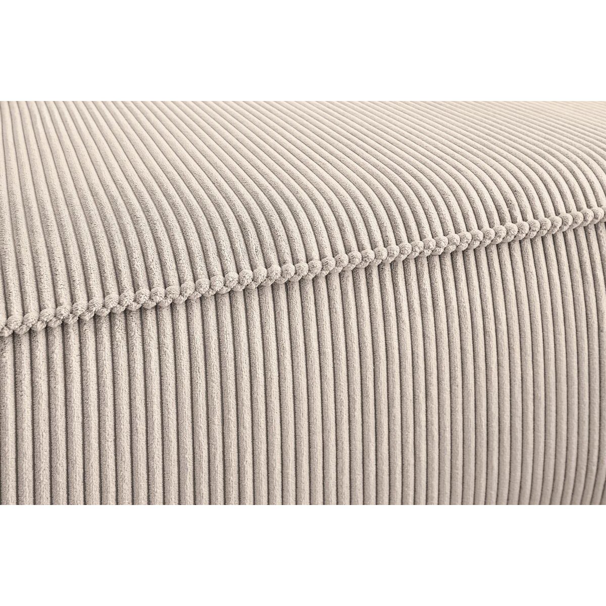 Canapé modulable 6 places en velours côtelé, NIHAD beige, BOBOCHIC