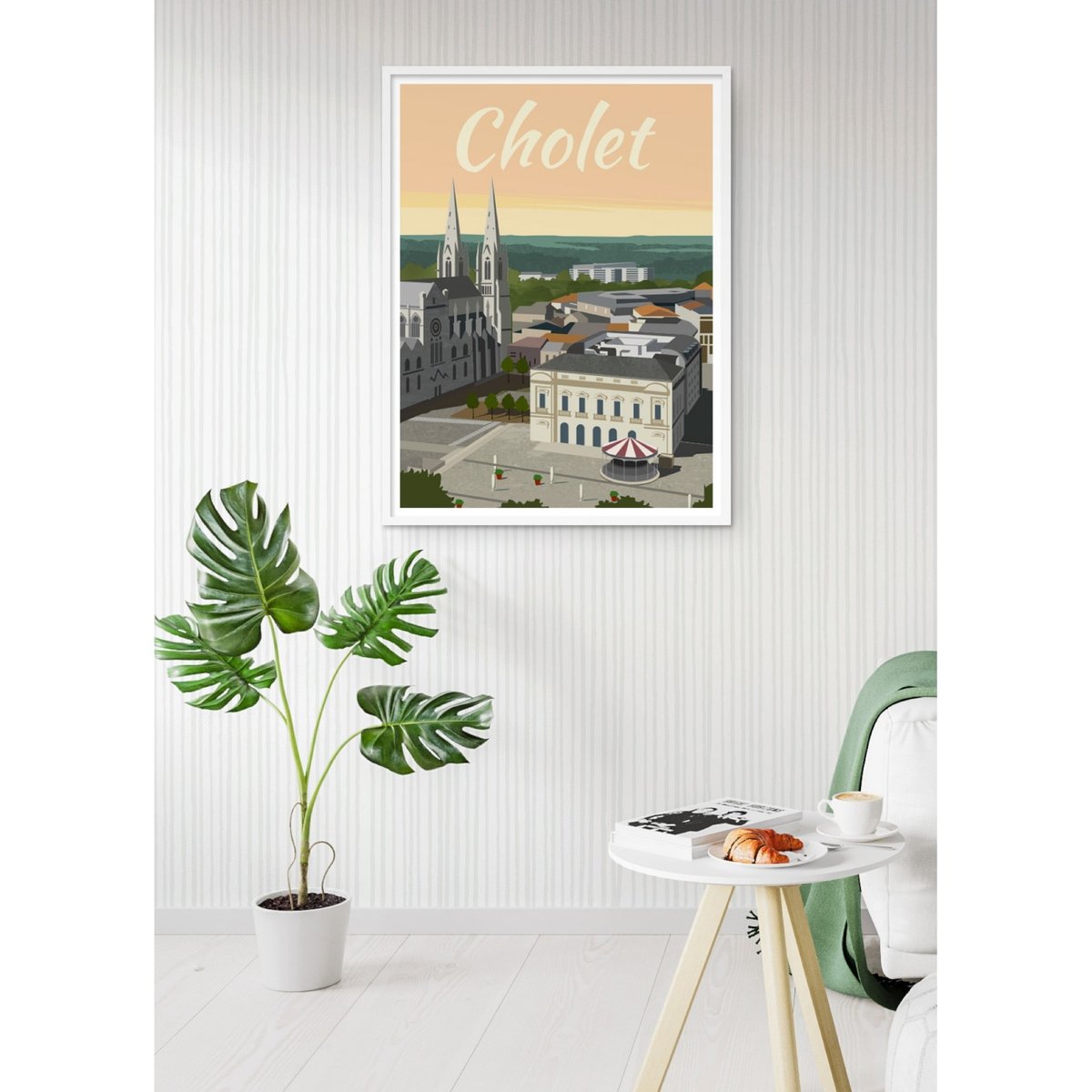 Affiche ville Cholet blanc, L'AFFICHERIE
