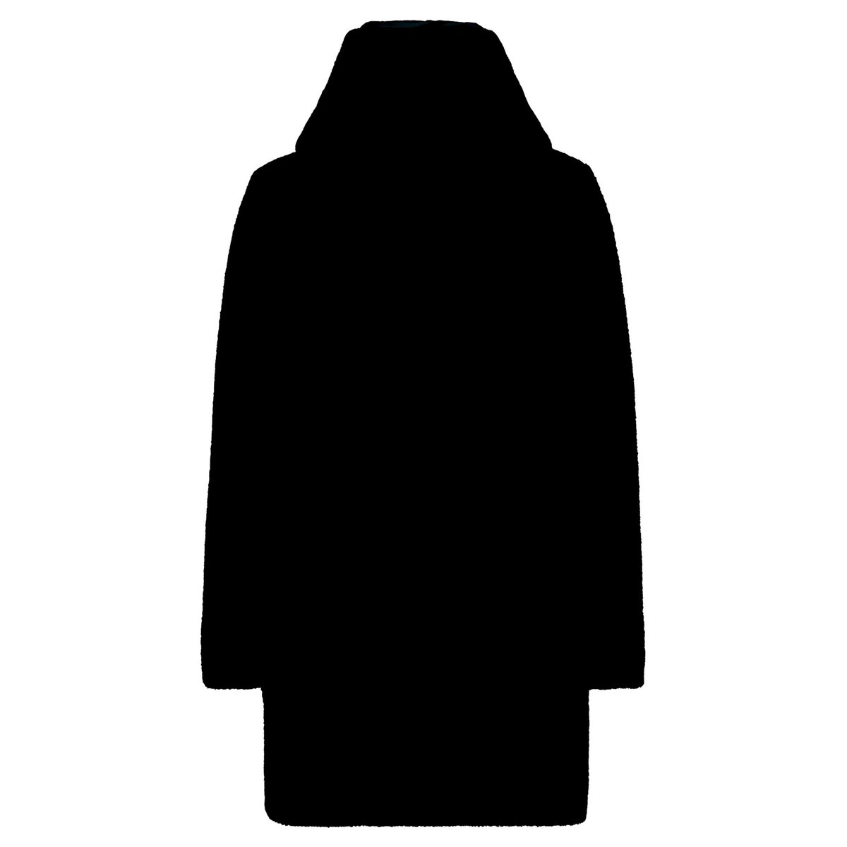 Veste en laine à capuche noir, GIL BRET