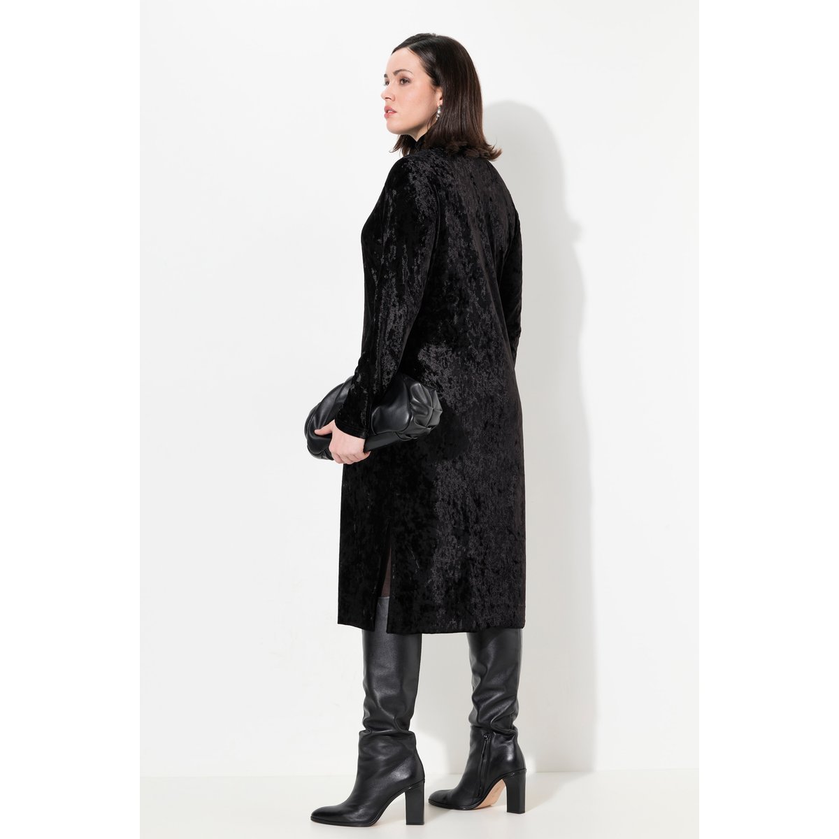 Robe maxi en velours noir, ULLA POPKEN