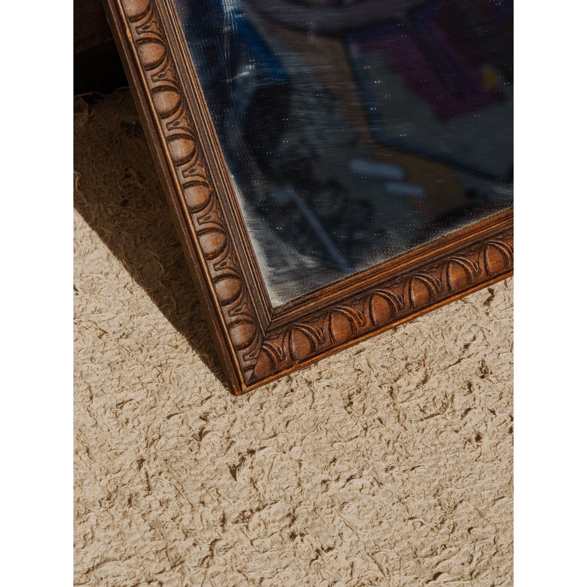 Miroir en bois Georges N°1395 - Bon état bois foncé, DEBONGOUT