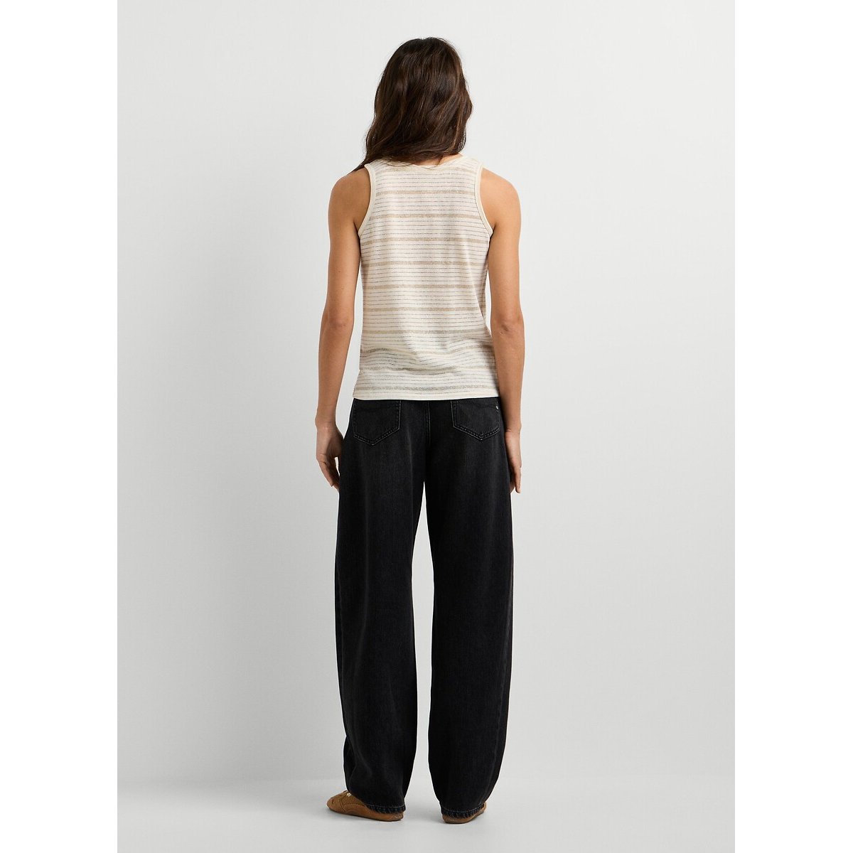 Débardeur rayé ecru, PEPE JEANS
