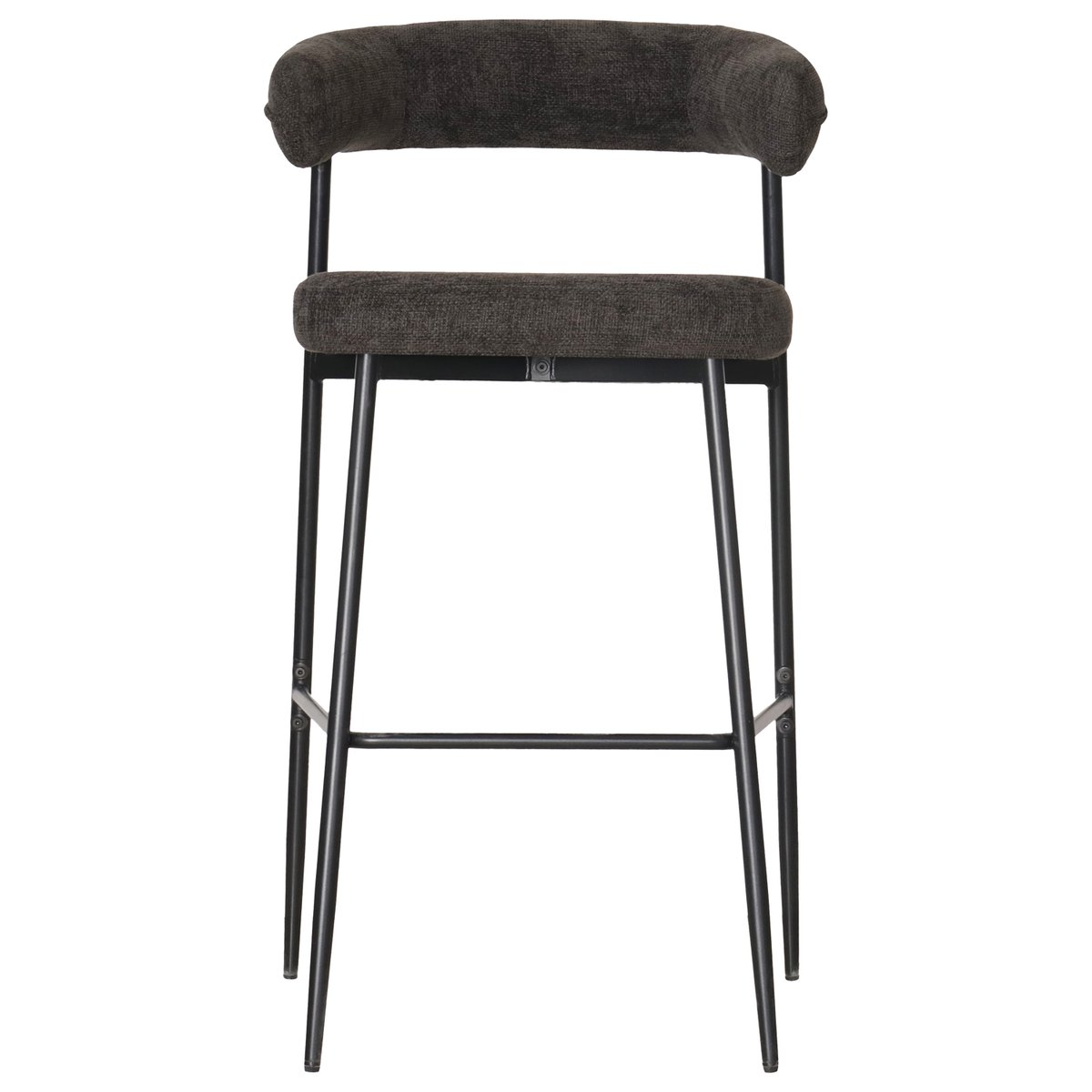Tabourets de bar en tissu, lot de 2, Théa, THÉA noir, HAPPY GARDEN