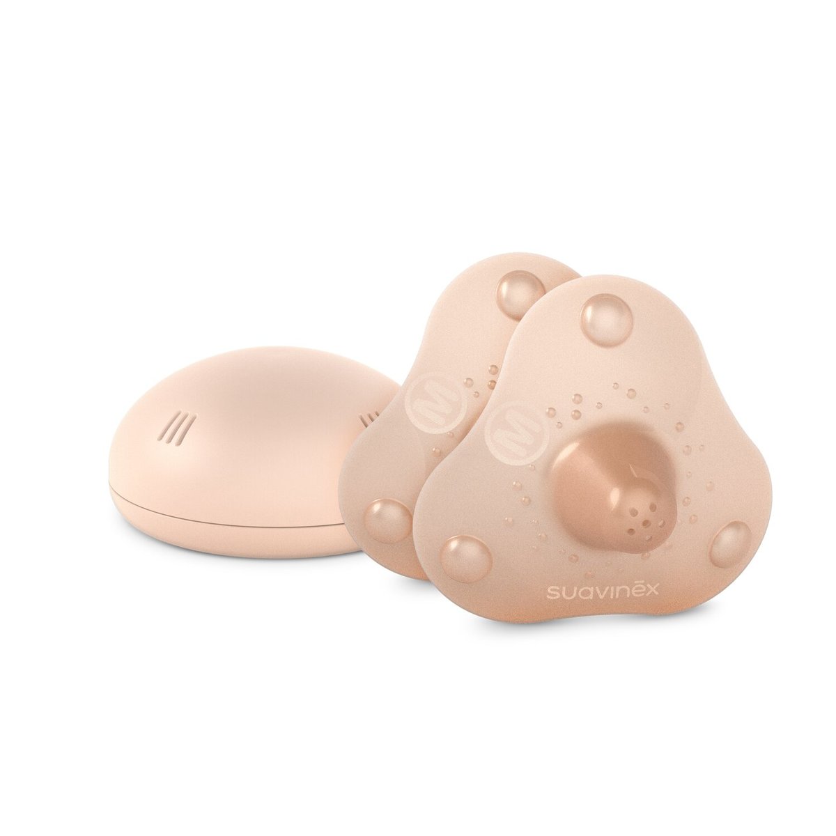 Bouts de sein en silicone taille M (2 unités avec étui de transport) clair, SUAVINEX