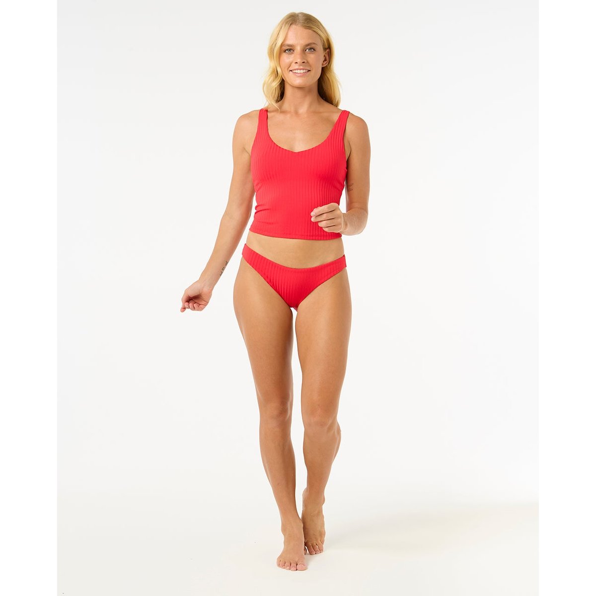 Haut de maillot de bain PREMIUM SURF TANKINI rouge hibiscus, RIP CURL