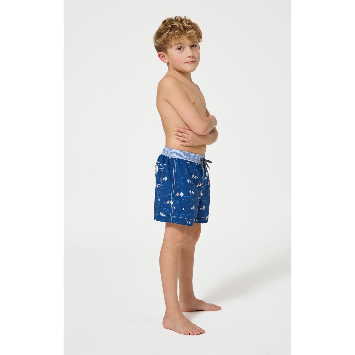 Short de bain enfant imprimé Tranquill'été marine, ARTHUR