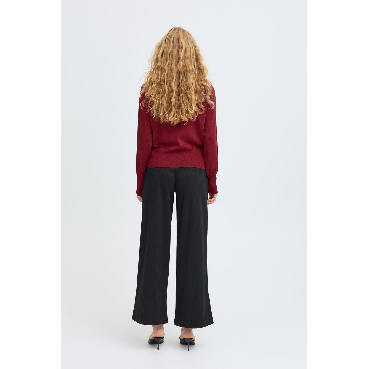 Pull en maille manches longues rouge sun-dried tomato, B.YOUNG