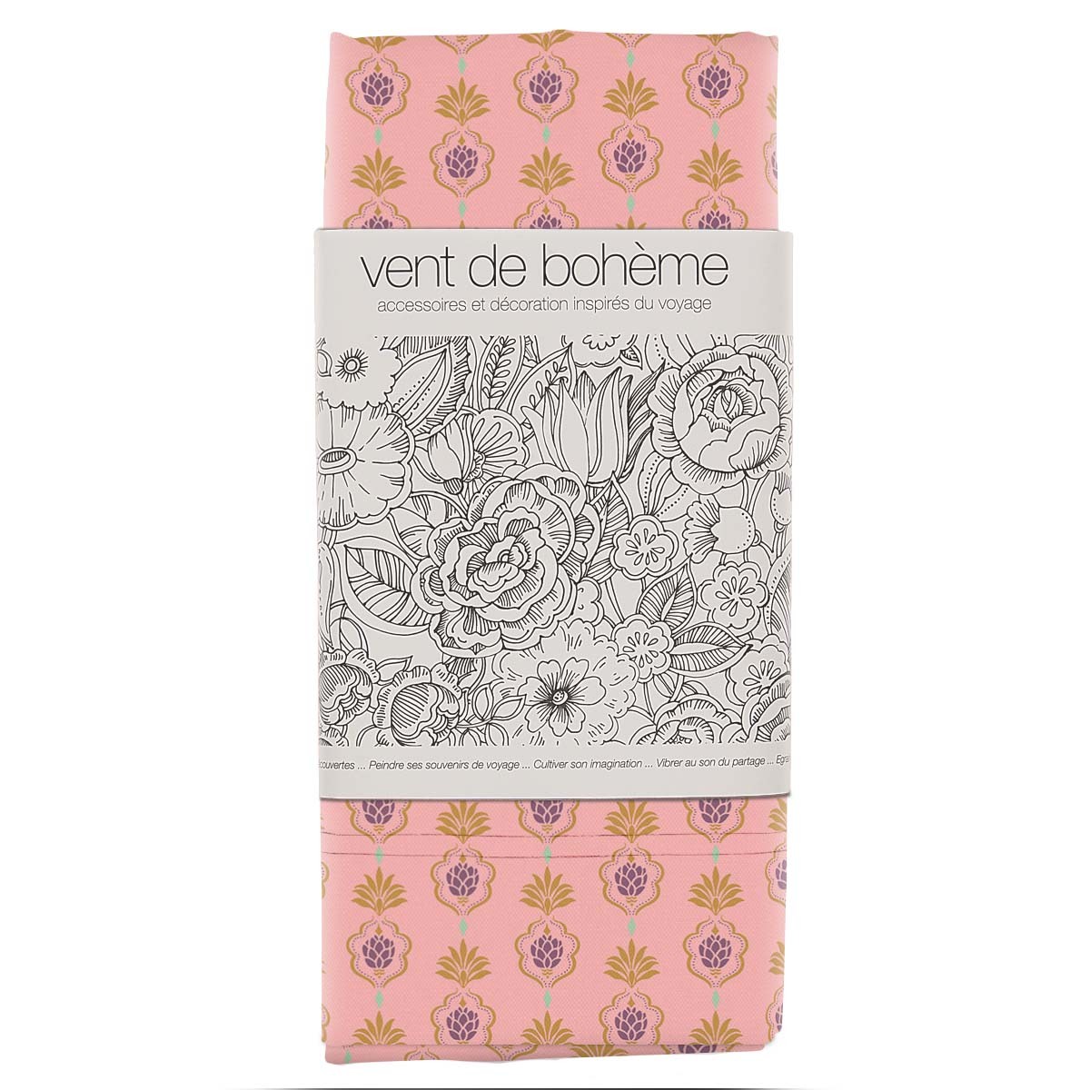 Toile de Transat prête à poser VICTORIA rose, VENT DE BOHÈME