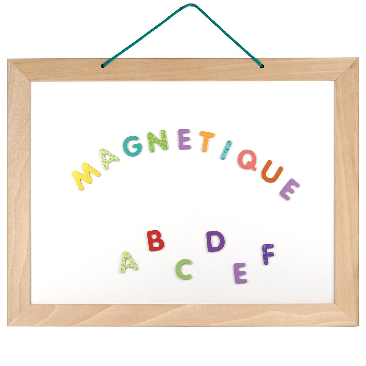 Ardoise réversible en bois à suspendre beige, JEUJURA