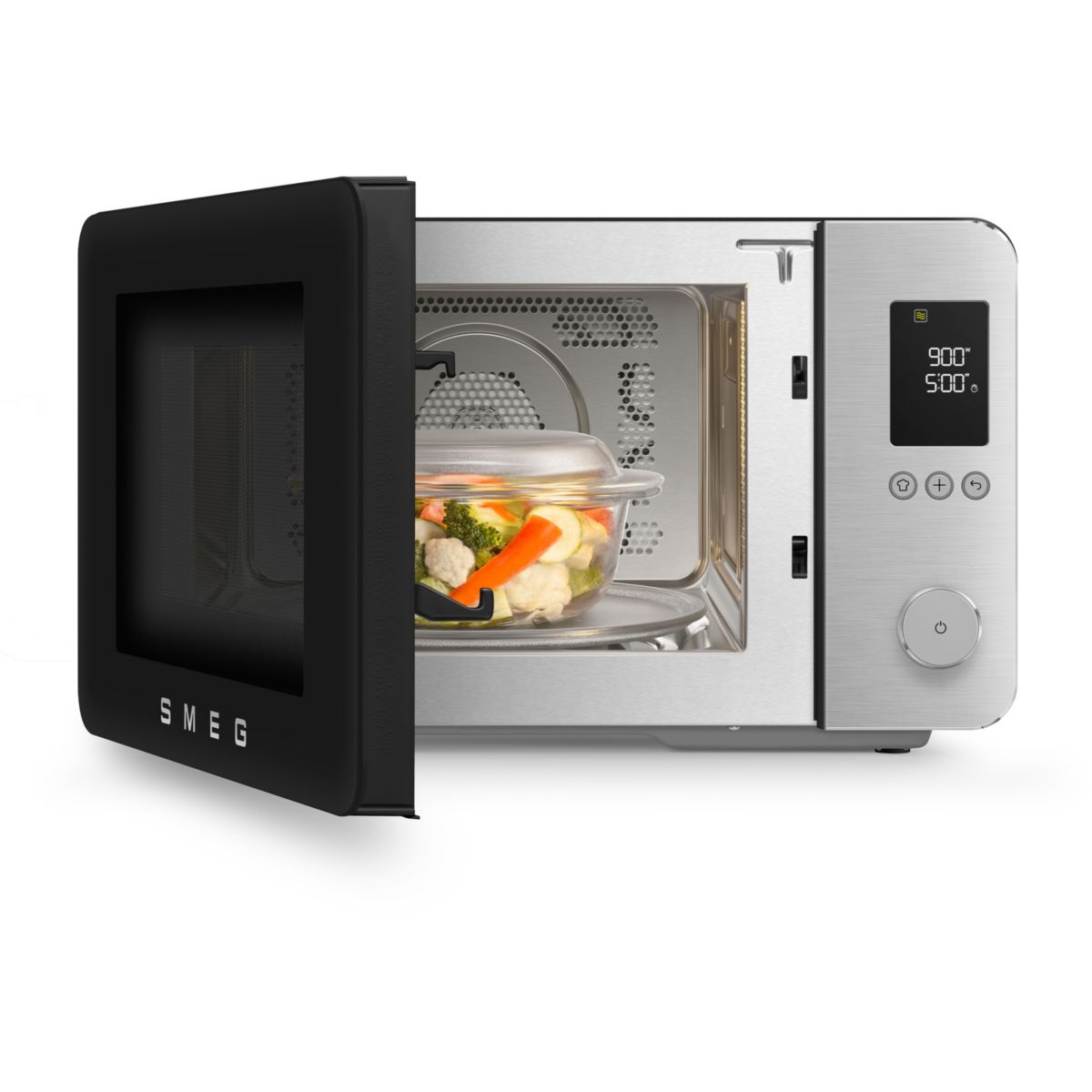 Micro-ondes combiné pose libre MOC02 noir mat, SMEG