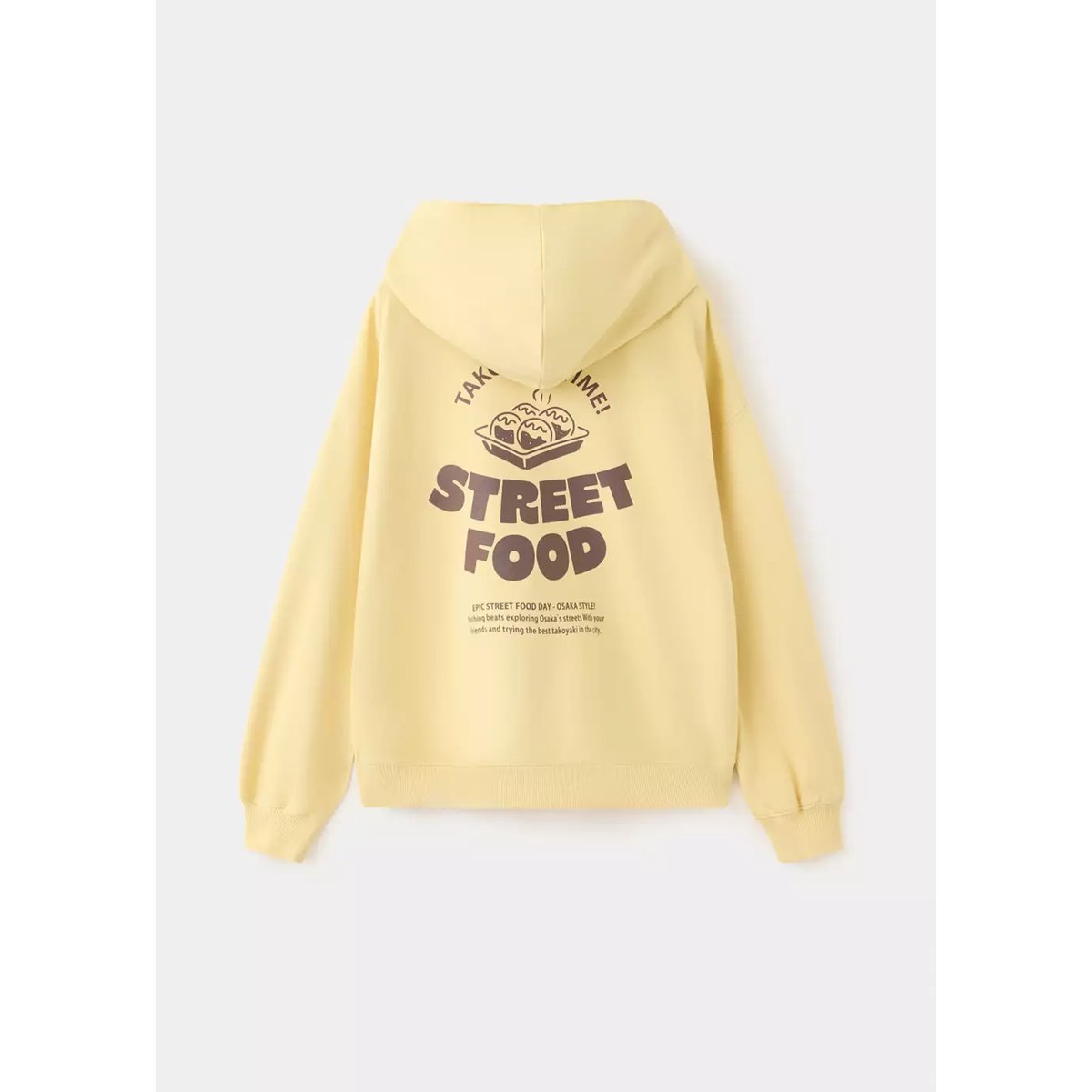 Sweat à capuche coupe balloon jaune, MANGO KIDS