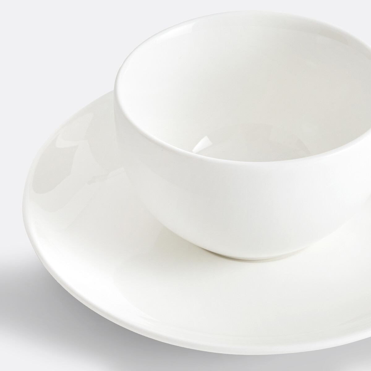 Lot de 4 tasses à café et sous-tasses, Ginny blanc, LA REDOUTE INTERIEURS