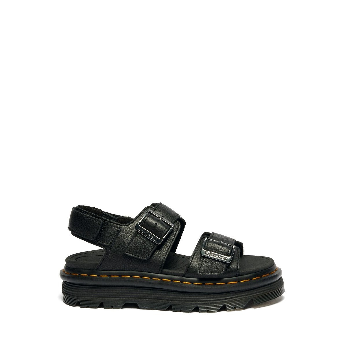 Sandales ZebZag en cuir Pisa noir, DR. MARTENS