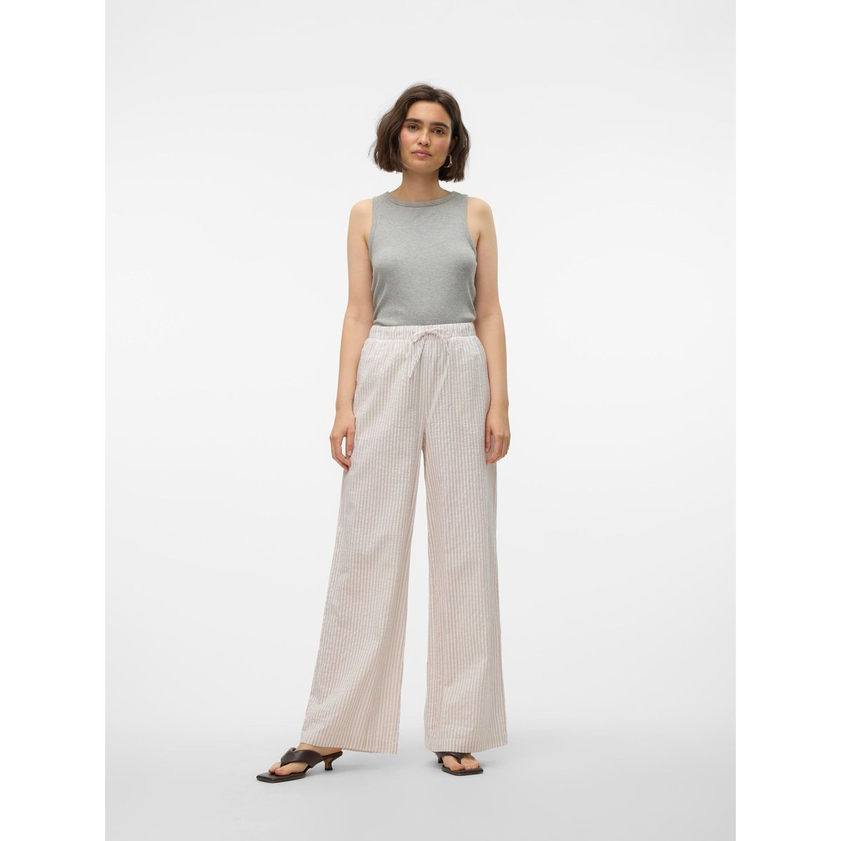 Pantalon À Jambe Large irish cream, VERO MODA