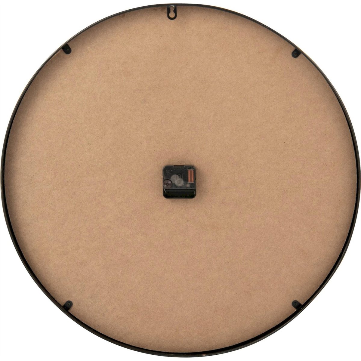 Horloge murale ronde en bois marron et noir, RECOLLECTION