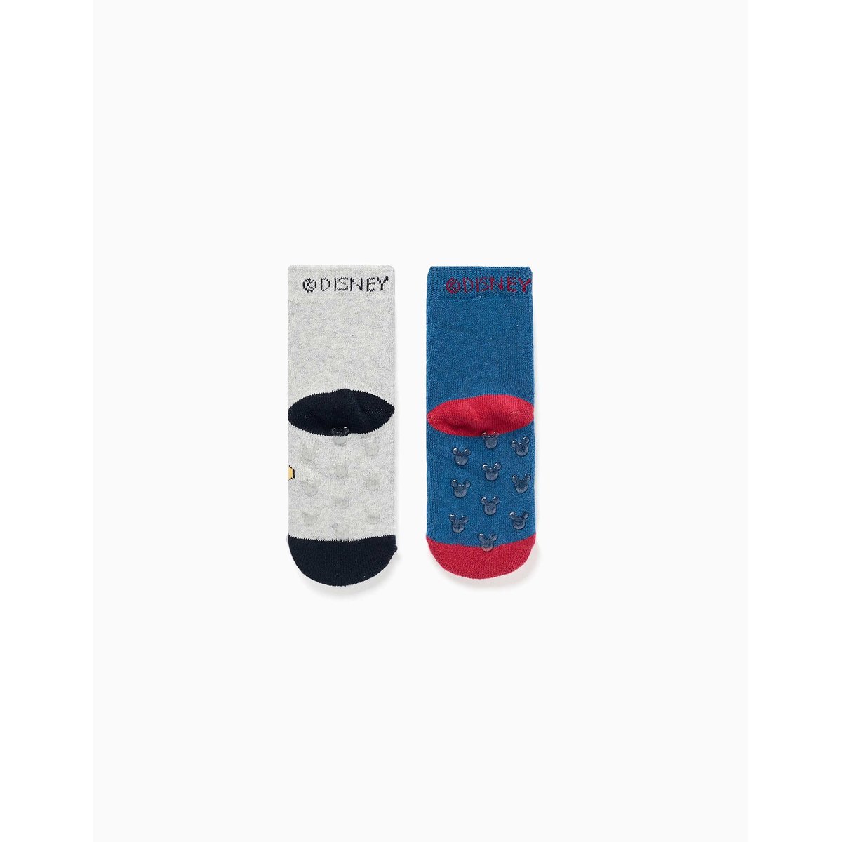 Lot de 2 chaussettes antidérapantes en éponge avec Mickey multicolore, ZIPPY