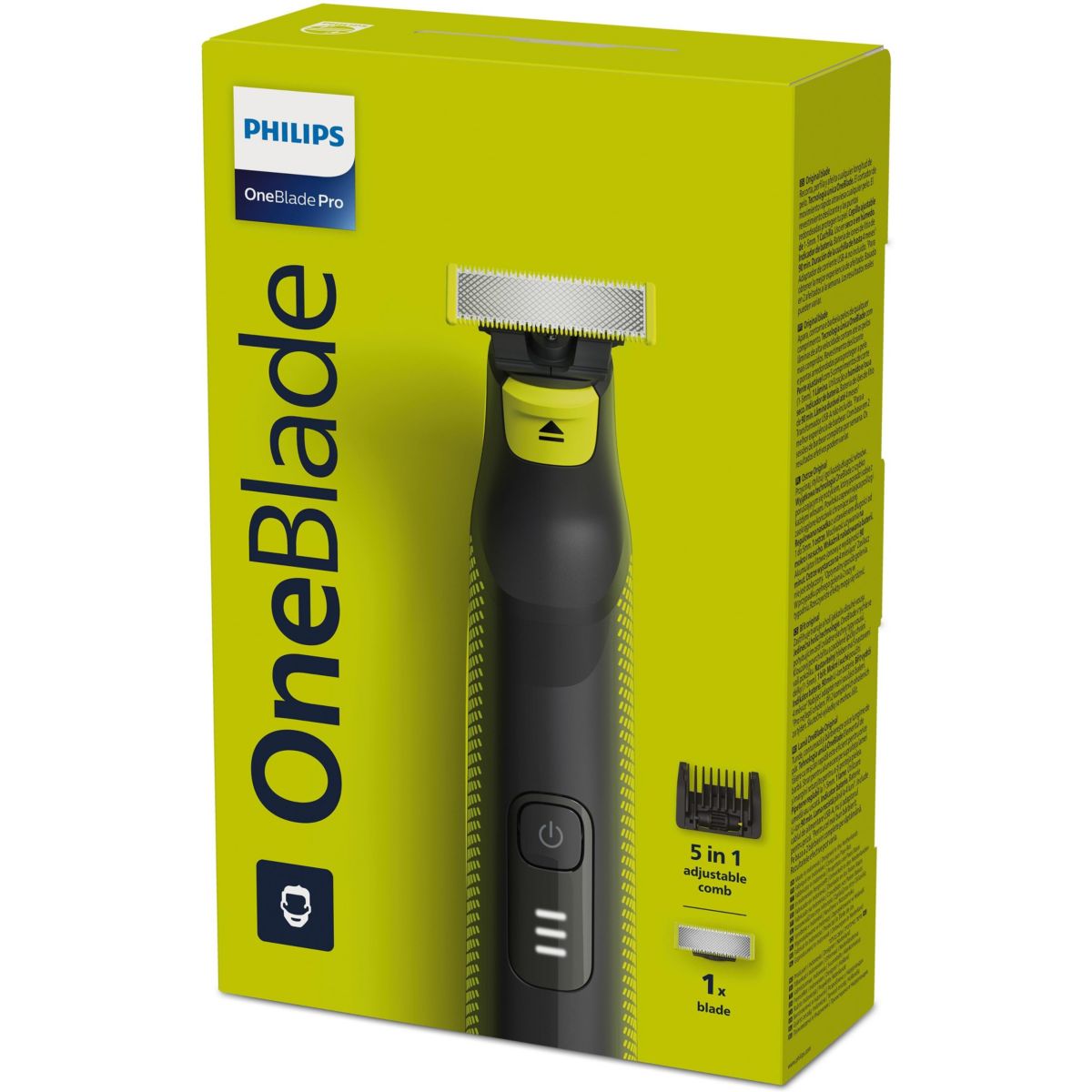 Tondeuse barbe OneBlade Pro QP6506/15, 5 hauteurs de coupe, précision 1 mm, 90 mn couleur unique, PHILIPS