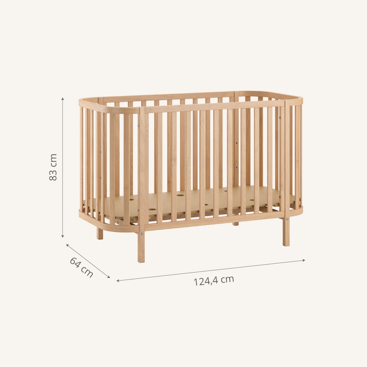 Lit bébé ovale COCON naturel, PETITE AMELIE