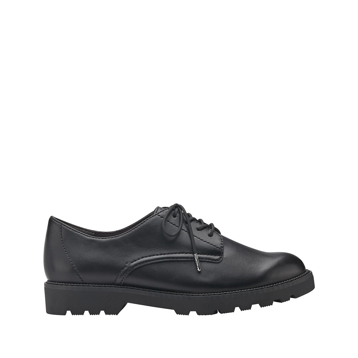 Derbies bout fleuri cuir noir Tamaris La Redoute