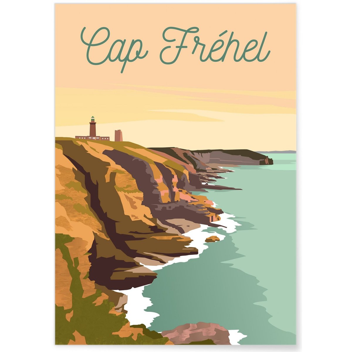 Affiche Cap Fréhel blanc, L'AFFICHERIE