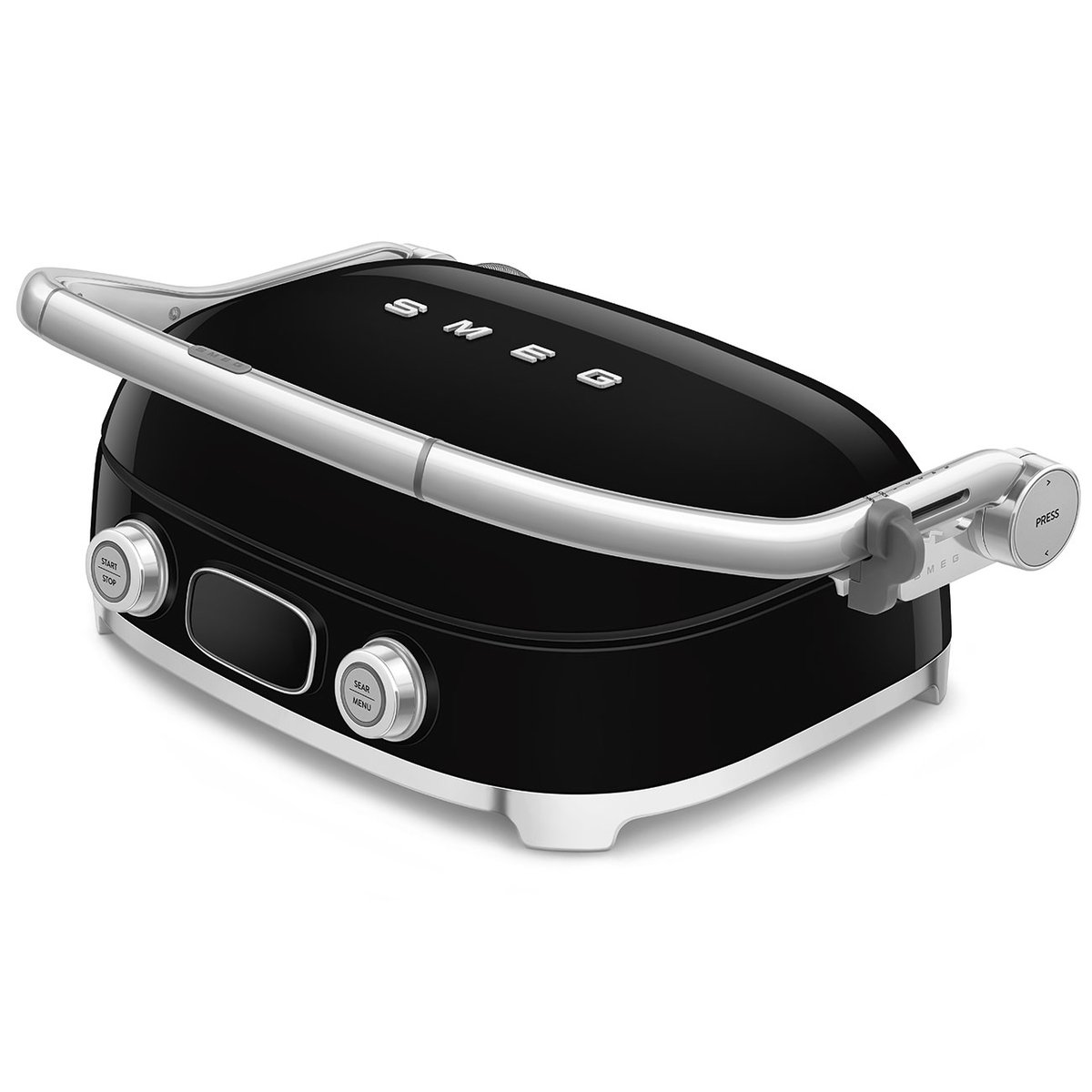 Gaufrier / Gril multifonction MGF01 noir brillant, SMEG