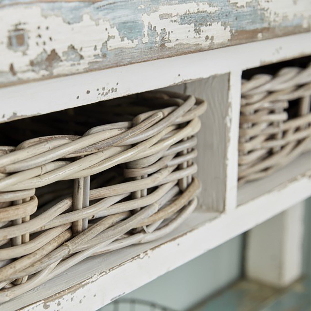 Console en bois recyclé massif 150 cm ATLANTIC blanc, BERAH GETAH