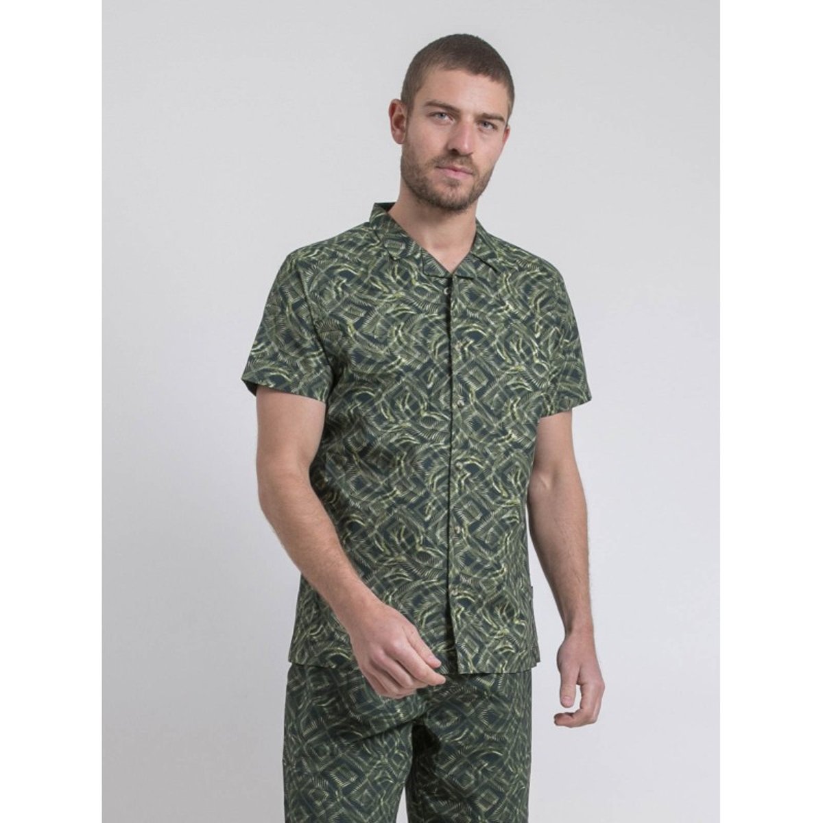 Chemise Manches Courtes Motifs Diltonik kaki, RITCHIE
