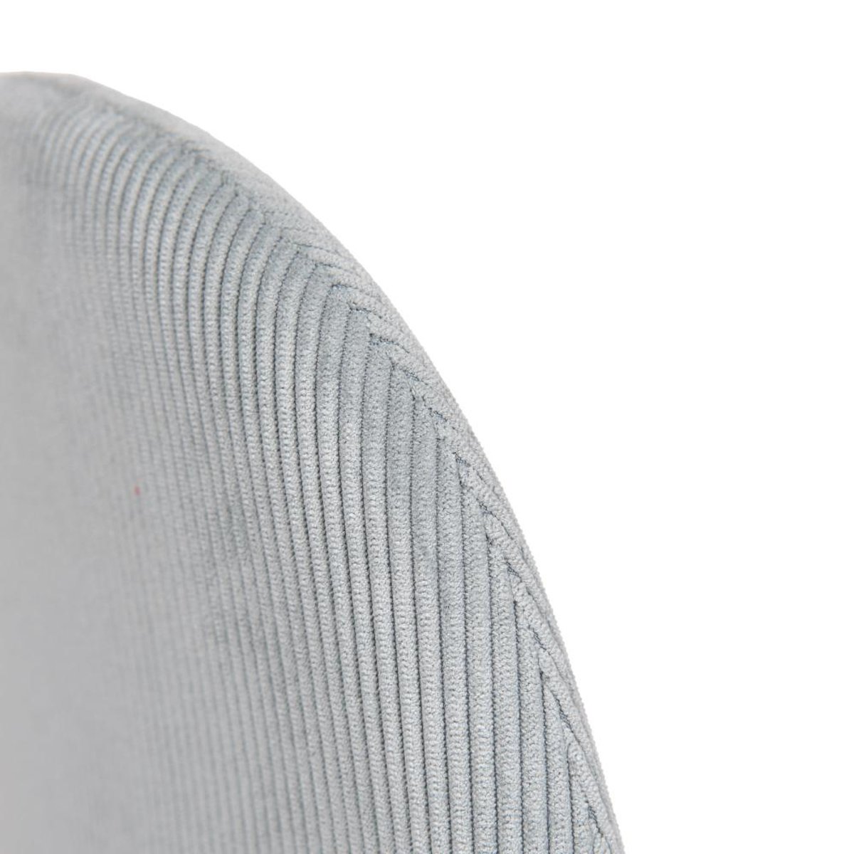 Chaise de salle à manger en velours côtelé et métal Scala (lot de 6) gris, AMADEUS