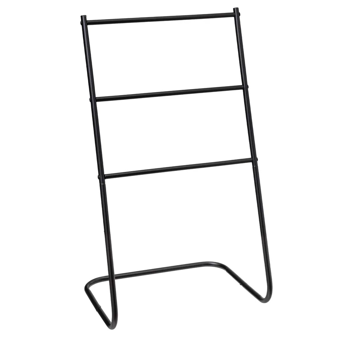 Porte serviette sur pied en métal noir 46x35x82cm noir, WADIGA