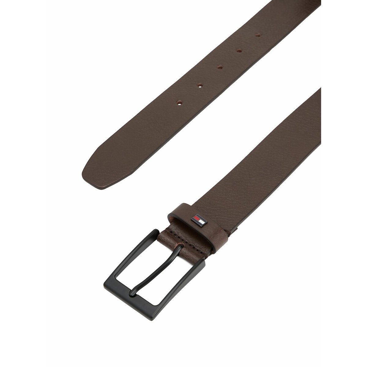 Cinto em pele Layton, 3,5cm castanho escuro, TOMMY HILFIGER