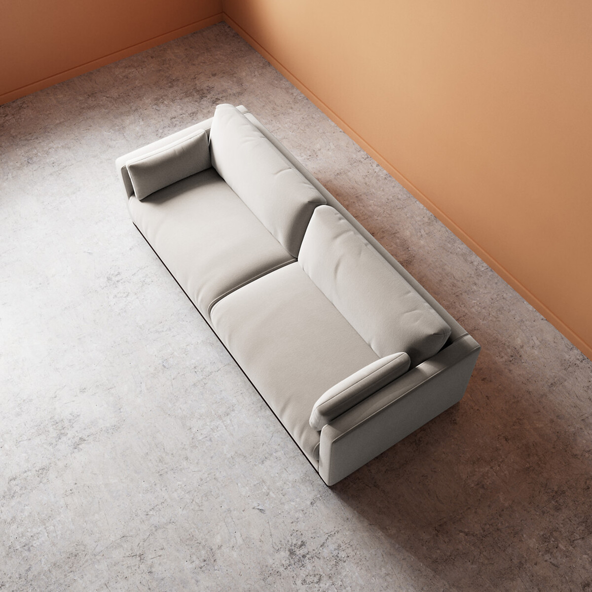 Alesund Crushed Velvet 2/3/4 Seater Sofa ecru , SWOON
