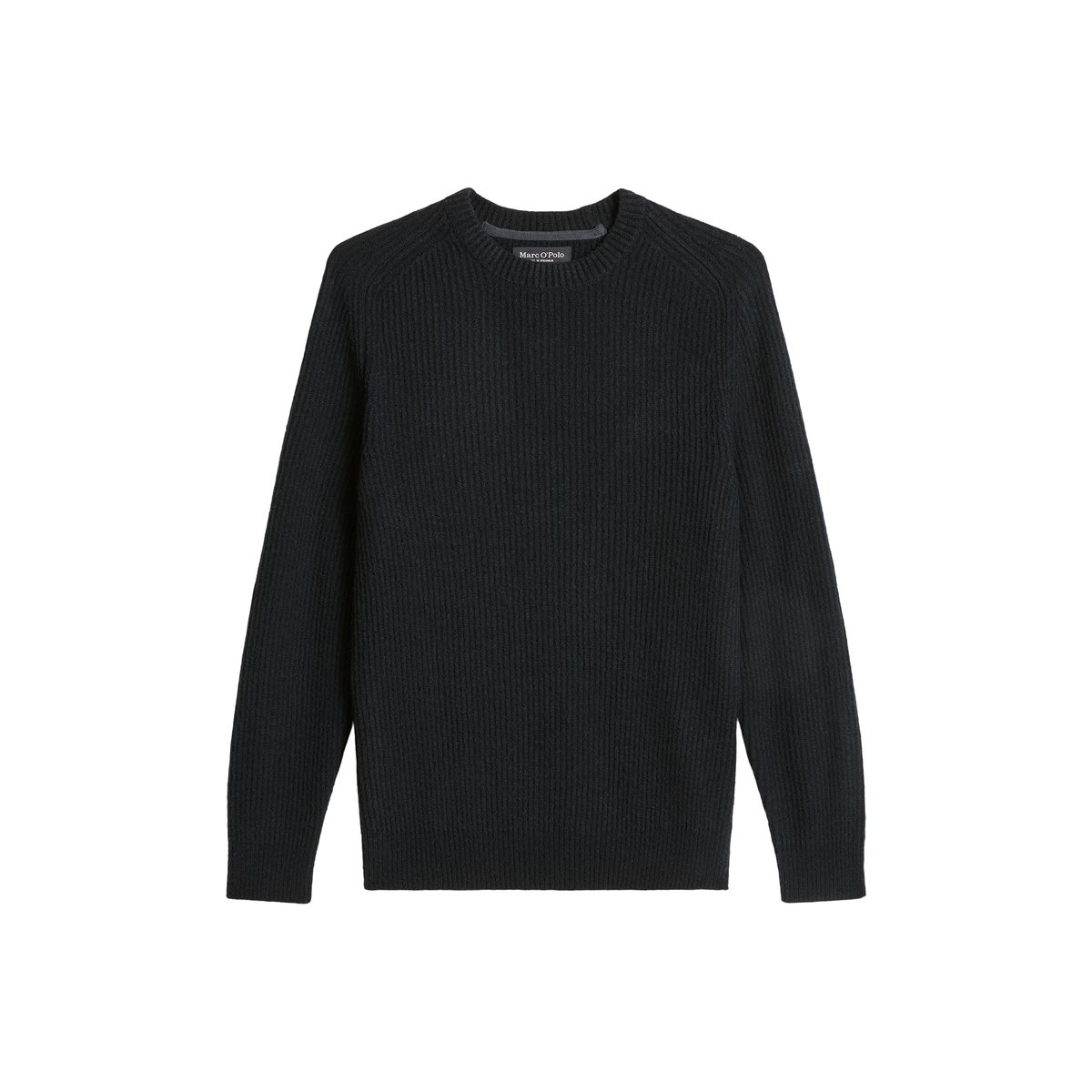 Pull coupe classique en mélange de laine vierge douce noir, MARC O'POLO