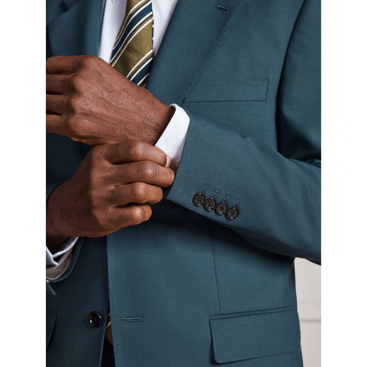 Veste de costume près du corps en laine signature bleu vif, NEXT