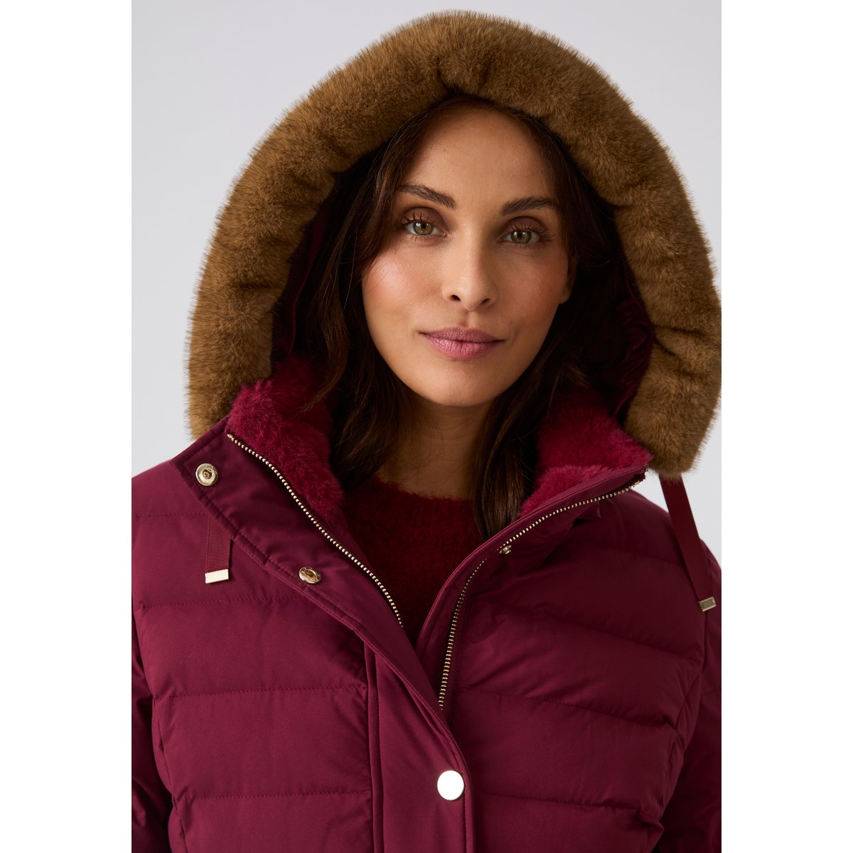 Parka fantaisie Thermolactyl rouge bordeaux, DAMART