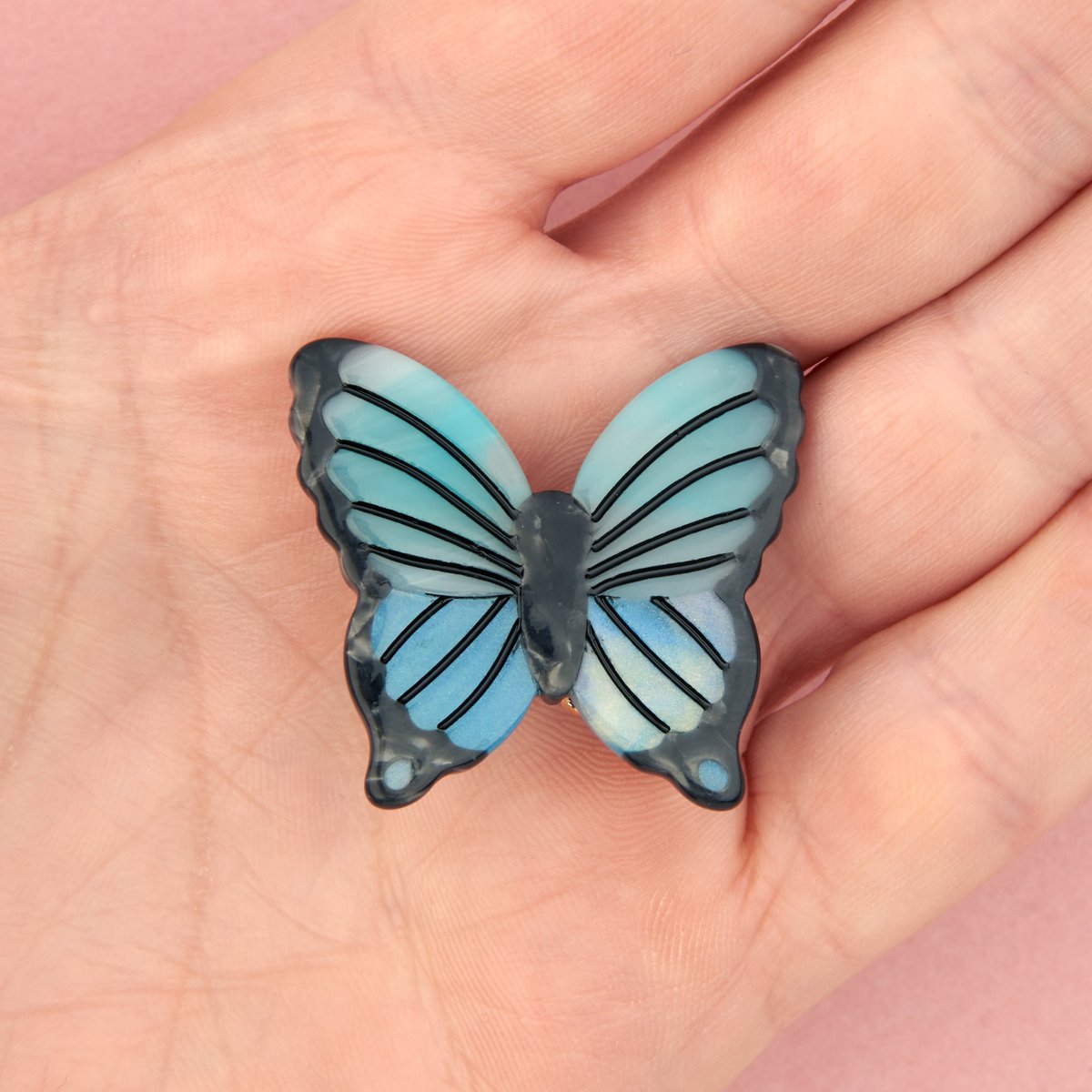 Barrette PAPILLON BLEU bleu, COUCOU SUZETTE