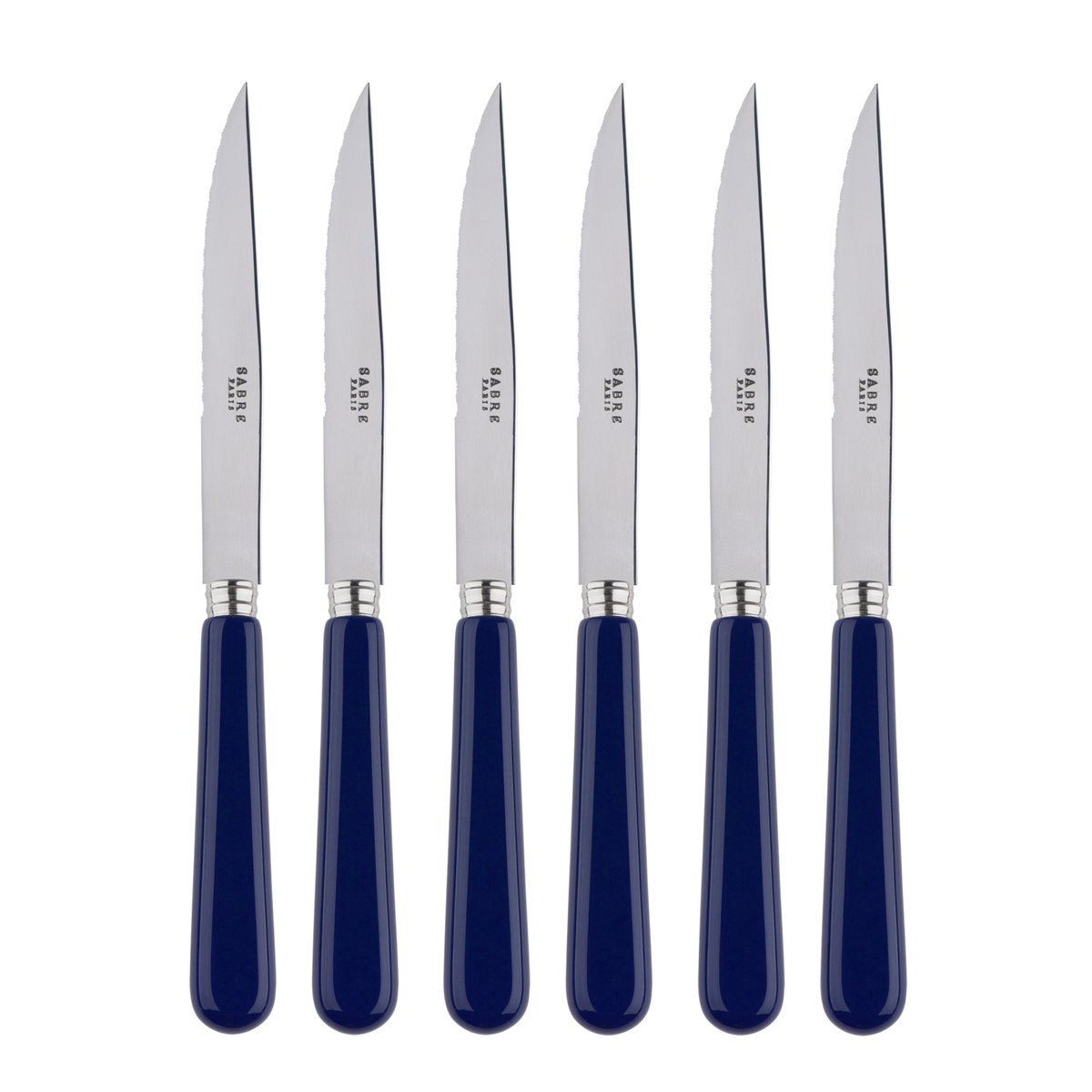 Set de 6 couteaux à steak, Pop bleu marine, SABRE