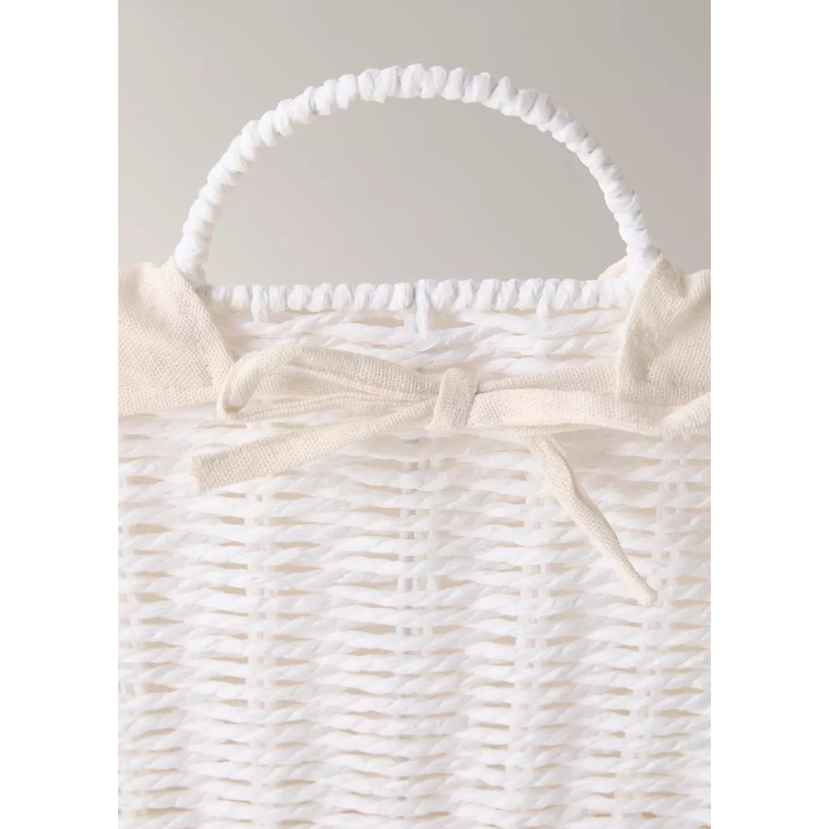Panier à repasser avec tissu intérieur blanc, MANGO HOME