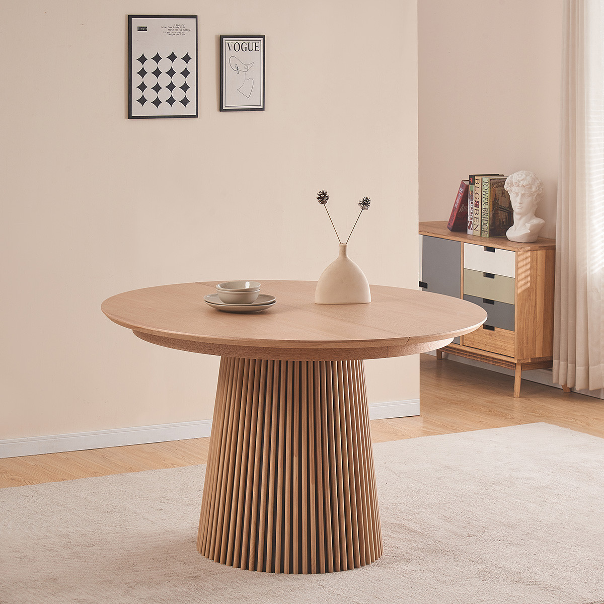 Table à manger extensible en bois 4 à 8 personnes - ADA bois, HOMIFAB