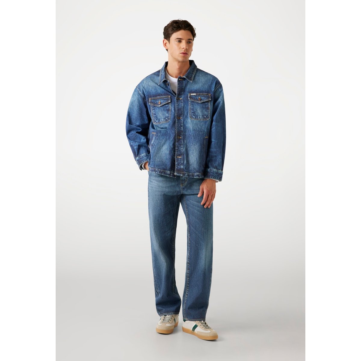Jean Décontracté Imprimé bleu, GUESS