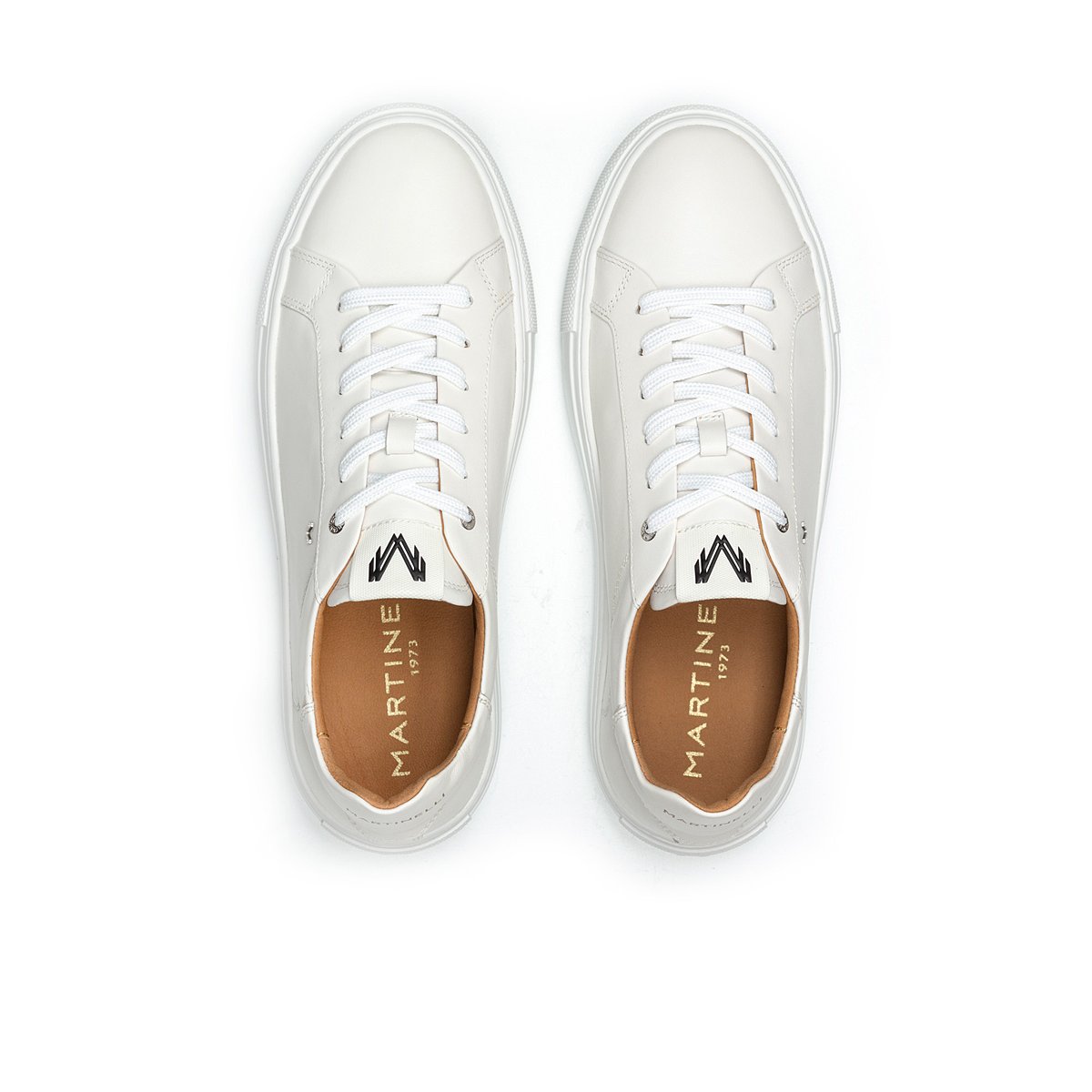 Baskets cuir Hastings blanco, MARTINELLI