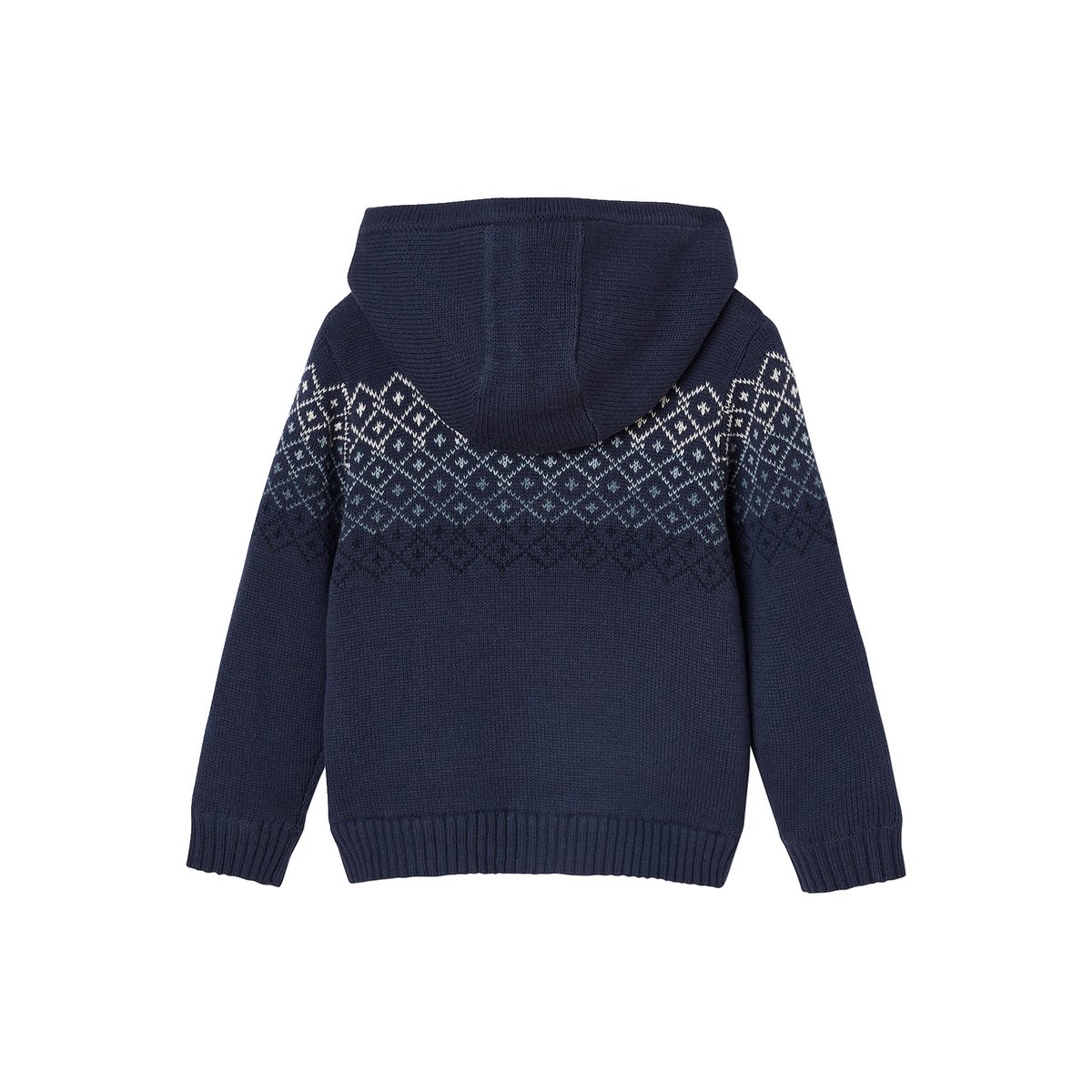 Gilet à capuche doublé en sherpa marine, VERTBAUDET