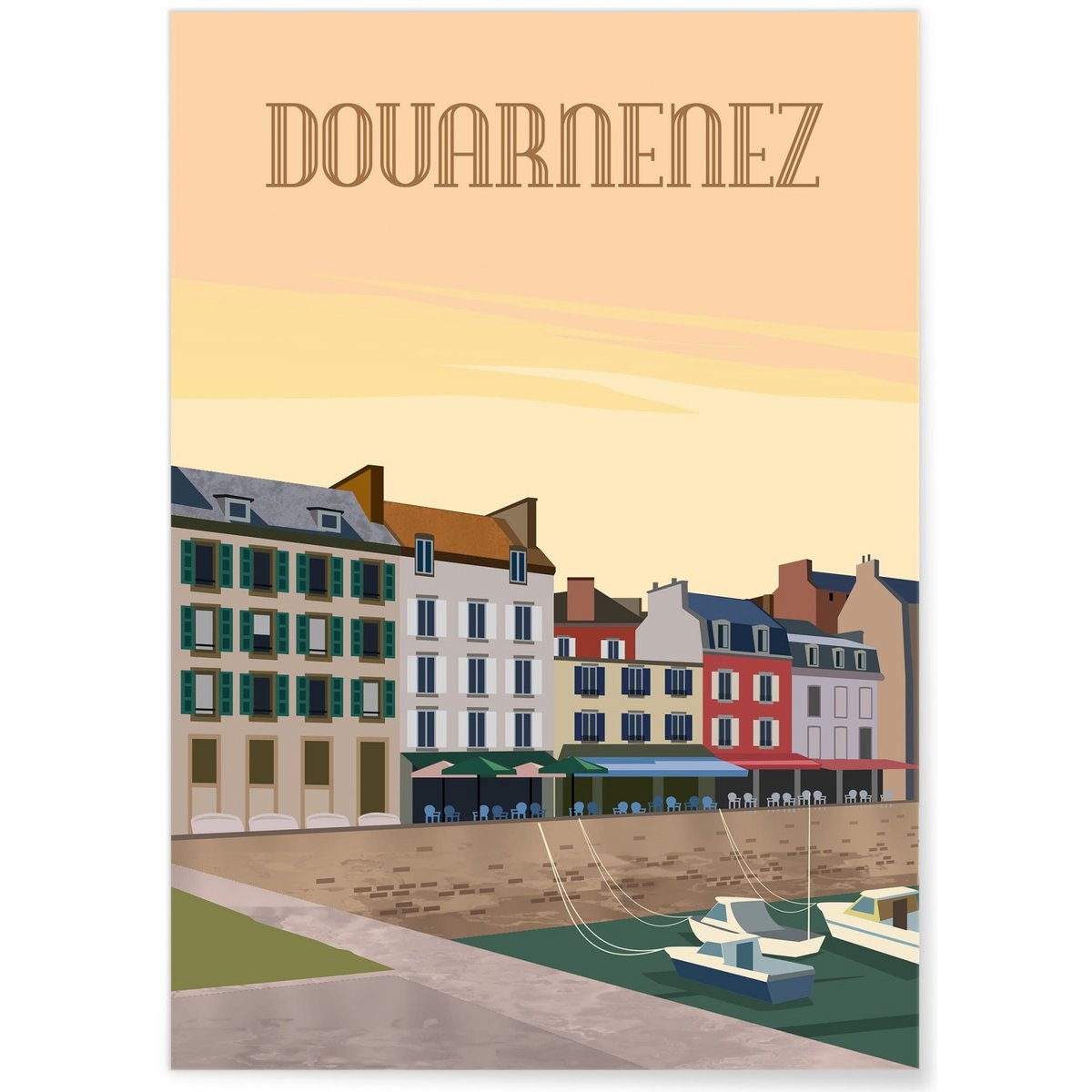 Affiche ville Douarnenez blanc, L'AFFICHERIE