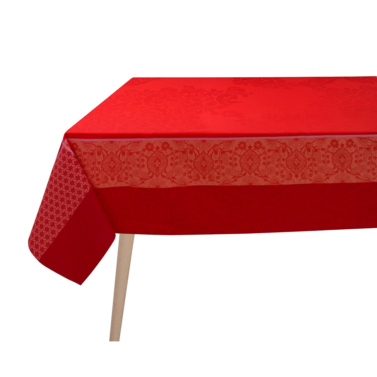 Nappe en Coton, VOYAGE ICONIQUE coquelicot, LE JACQUARD FRANCAIS