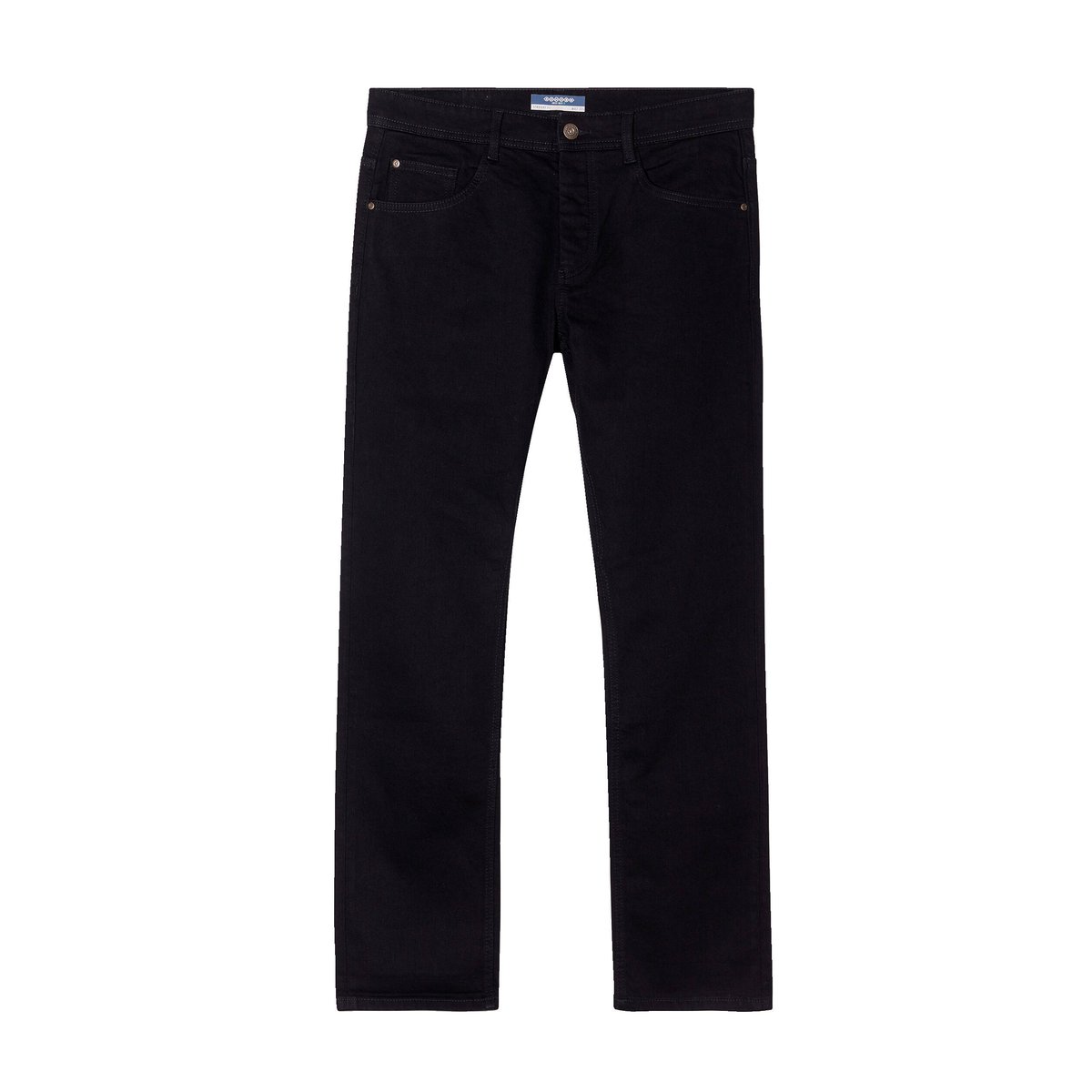 Jeans straight longueur 32 denim noir, BONOBO