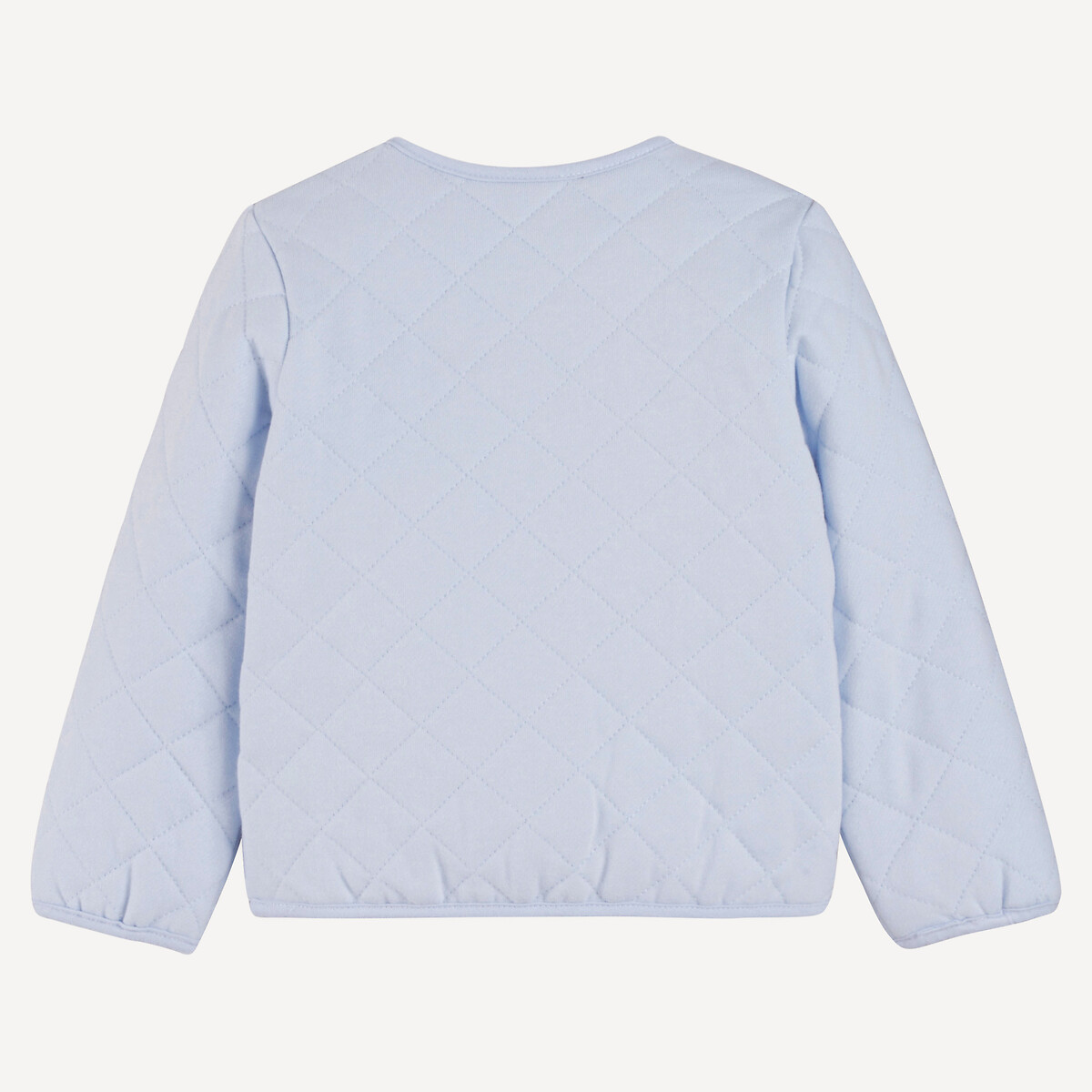 Reversible Quilted Fleece Jacket with Press-Stud Fastening ecru/blue, LA REDOUTE COLLECTIONS