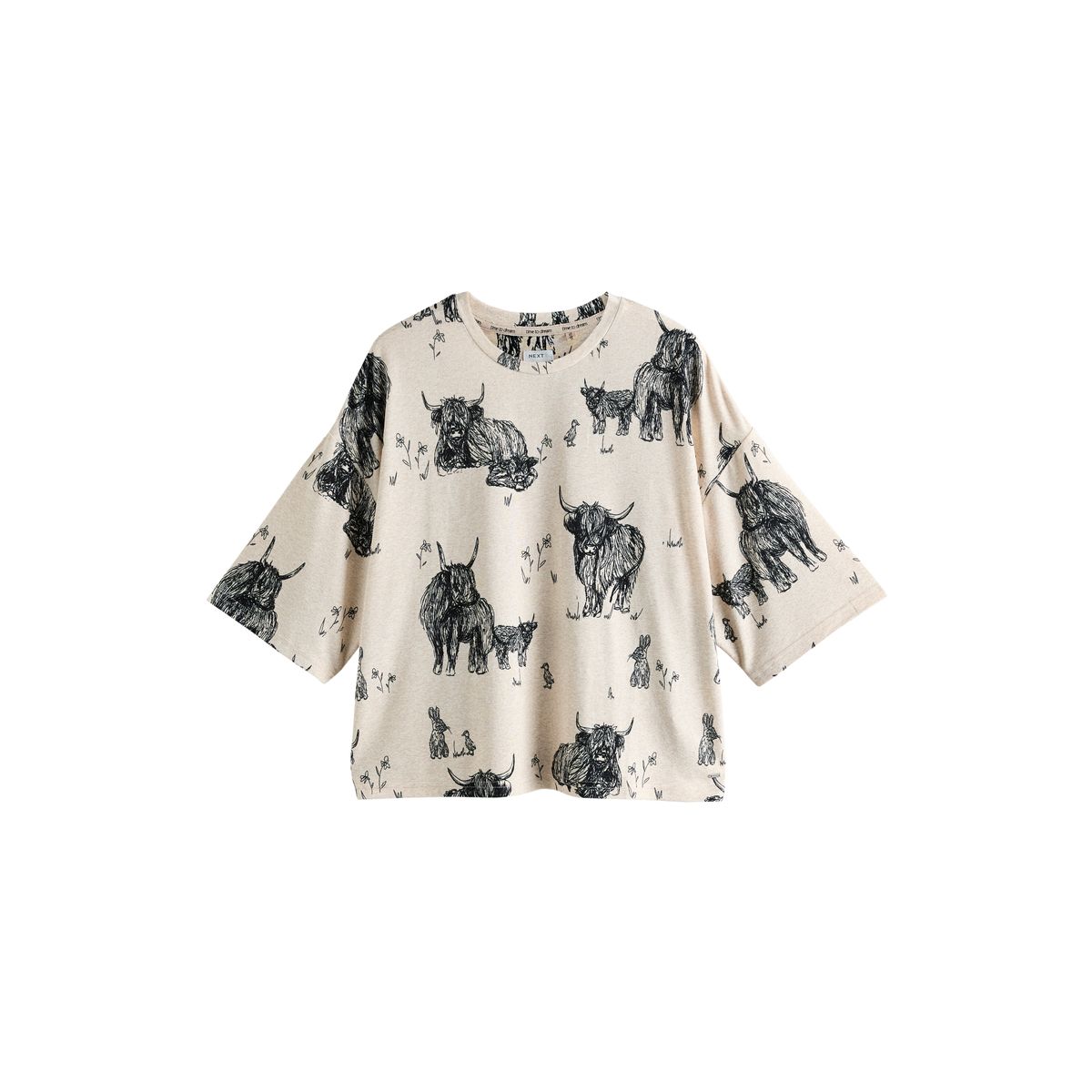 Ensemble pyjama short douillet flocons d'avoine hamish la vache des highlands, NEXT