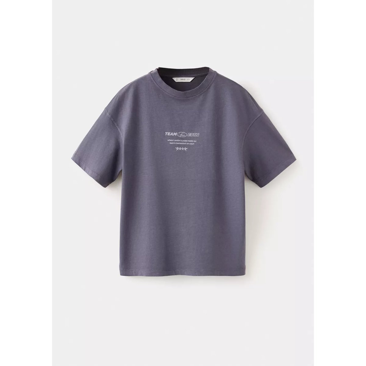 T-shirt oversize imprimé violet, MANGO KIDS